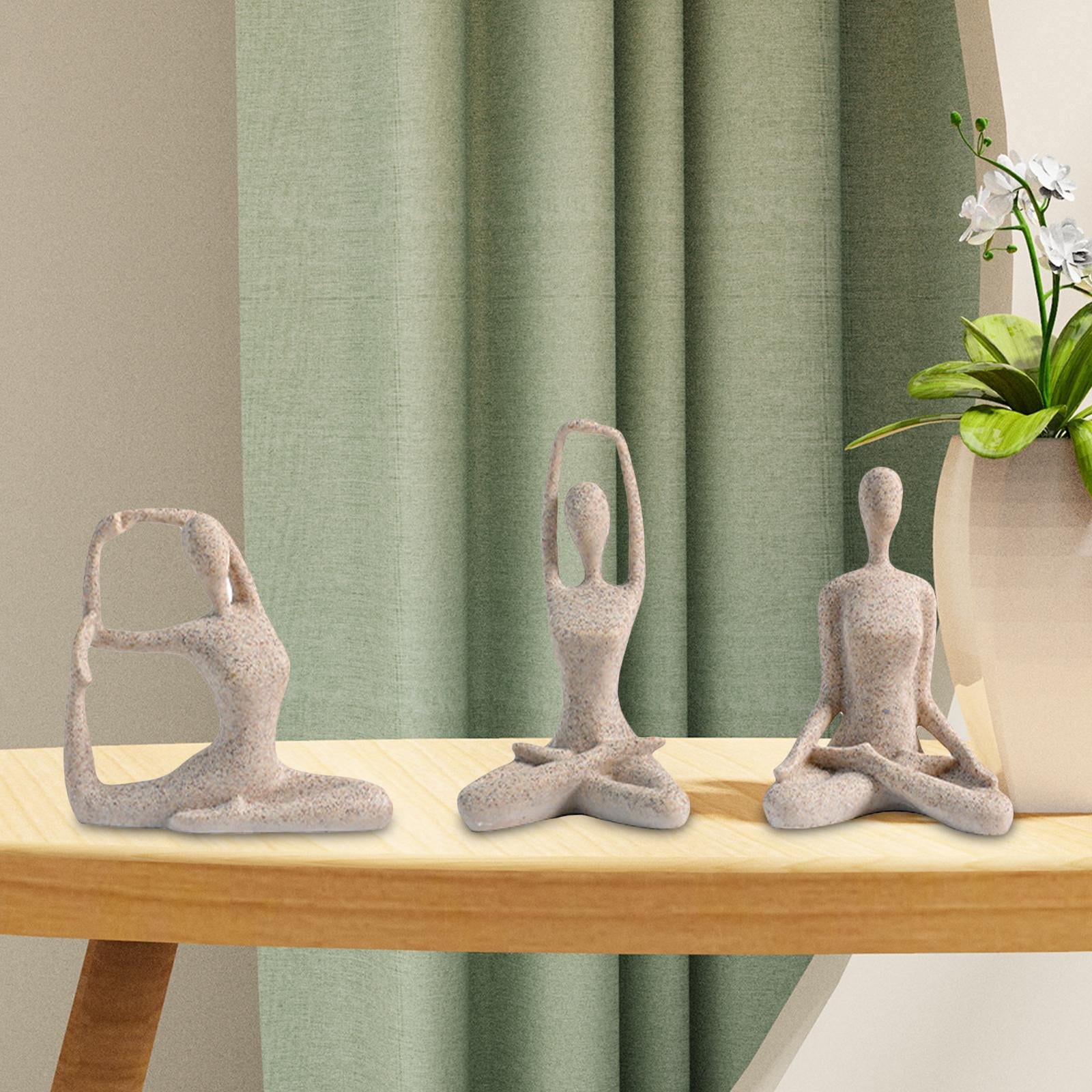 Bloomingville Resin Yoga Figure with Volcano Finish