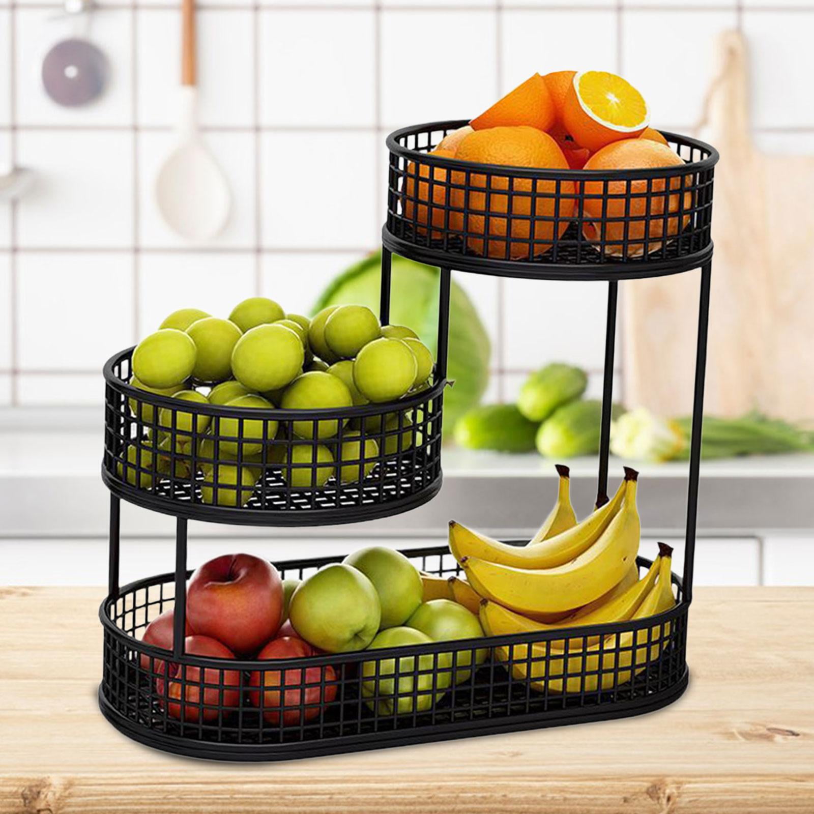 Tongina 3 Tier Fruit Basket Fruit Bowl Kitchen Countertop Rack ...
