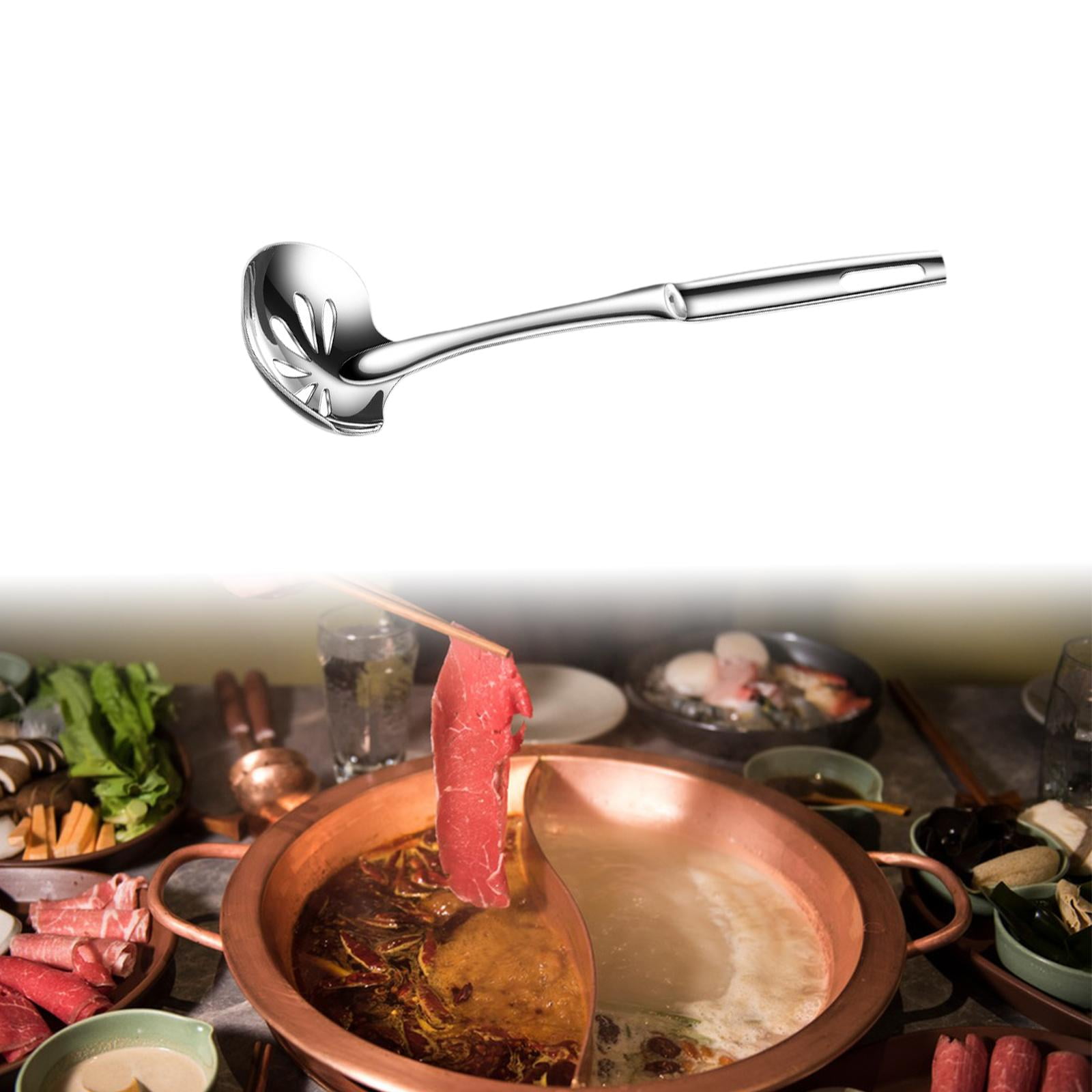 Tongina 304 Stainless Steel Skimmer Slotted Spoon Deep Frying Skimmer Spoon Rustproof Noodle