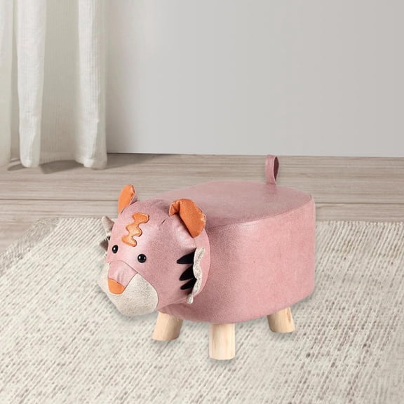 Tongina Animal Footstool Foot Rest with Wooden Legs Cute Cartoon Small Ottoman Footrest Ottoman Stool for Outdoor Bedroom Guest Rooms
