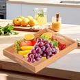 thumbnail image 1 of Tongina Bamboo Serving Platter Breakfast Coffee Table Tray Multipurpose Food Tray Decorative Tray for Eating and Serving Centerpiece 40cmx29cmx4.3cm, 1 of 5