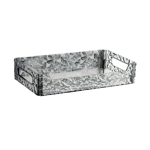 Tongina Bathroom Storage Rack Cosmetic Storage Tray Decor Decorative Tray Bathroom Vanity Tray Jewelry Tray for Dorm Shampoo Perfumes Clear Gray 1 Layer