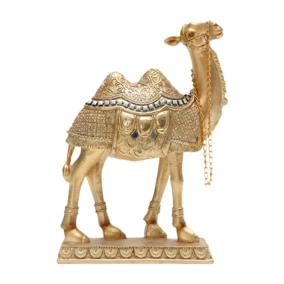 Tongina Camel Statue Animal Figurine Collections, Wear Resistant Home Decor Resin Figurine Middle Eastern Ornament for Tabletop Patio 15cmx19cm