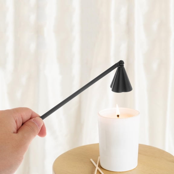Tongina Candle Snuffers Candle Stopper Metal Extinguisher Snuffers Putting Out Candles Flame Candle Tool Safely Wick Snuffers Black
