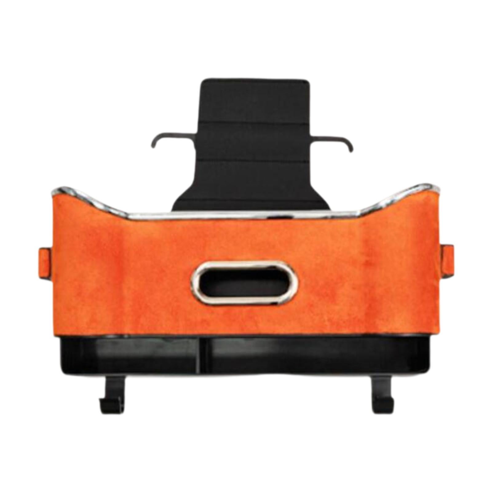 Tongina Car Rear Seat Storage Box Cup Holder Sturdy 13.3x3x6.6inch Car Travel Accessories Versatile for Kids Adults Tissue Box Cover Orange