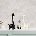 thumbnail image 1 of Tongina Ceramic Giraffe Statue Giraffe Figurines Adornment Collectible Ornament Giraffe Sculpture Animal Statue for Desk Cabinet Home 3pcs, 1 of 8