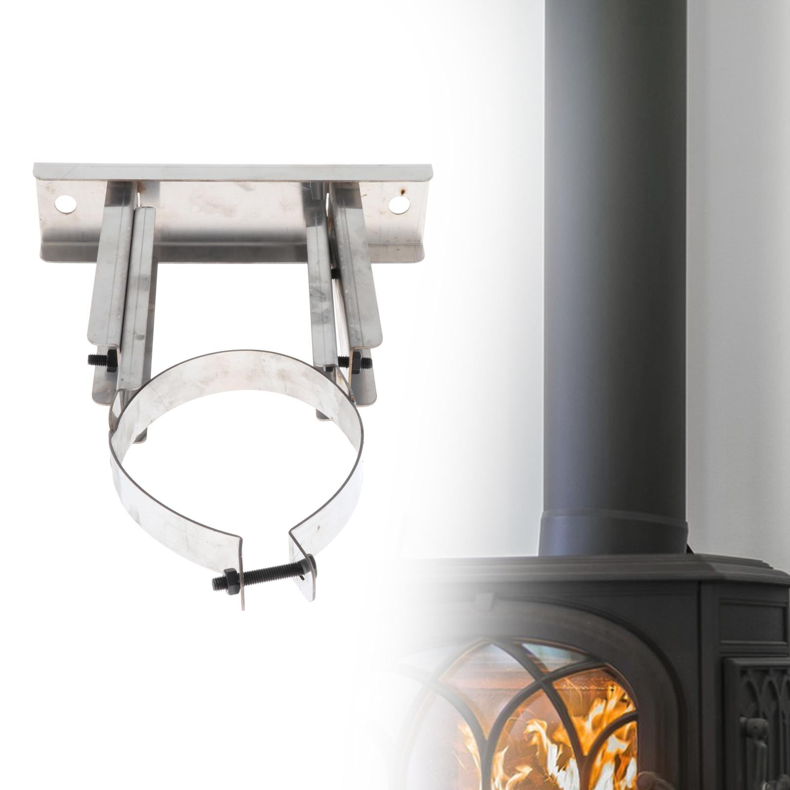 Tongina Chimney Pipe Bracket Flue Liner Clamp, Durable Fireplace Adjustable, Clip Stove Pipe