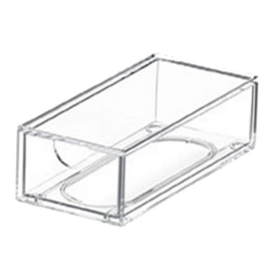 Tongina Clear Stackable Storage Drawer Makeup Organizer with Front Pull Drawer Display Case Acrylic Organizer Bin for Counter Cabinet S