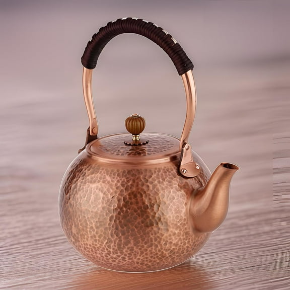 Tongina Coffee Pot Teapot Handmade Chinese Tea Ceremony Teawear Violet Copper Teapot for Electric/Induction/Gas s Teakettle