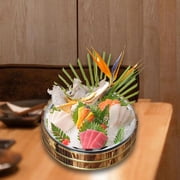 Tongina Cooling Tray Oke Rice to Clean Multipurpose Hangiri Rice Bowl Wooden Sushi Rice Bowl for Cooking Parties 26cm brown
