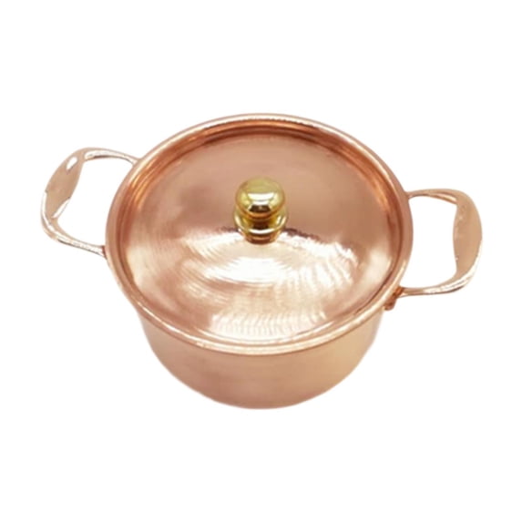 Tongina Copper Pot with Lid Cookware Double Handle for Induction Nonstick Boiling Pot Stockpot Soup Pot for Chef Restaurant