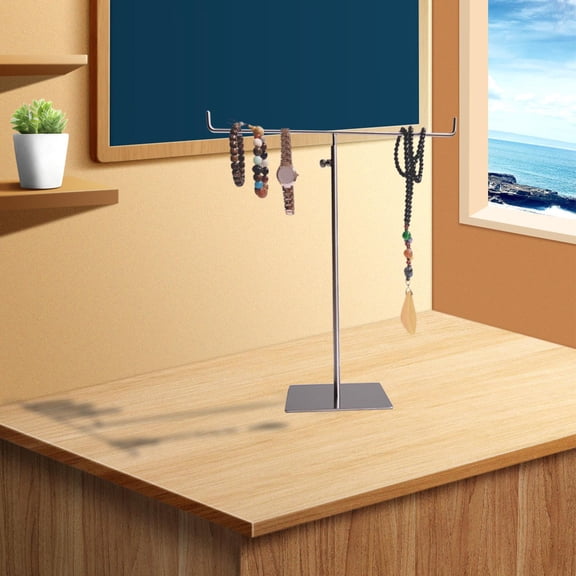 Tongina Countertop Jewelry Display Stand Scarf Hanger Holder for Tote Bags, Satchels, Necklace Stable Base Adjustable Height