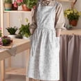 thumbnail image 1 of Tongina Cute Floral Apron Dress Painting Apron Chef Apron Carpenter Apron Workshop Apron for Woman Man Flower Shop Garage Woodworking White, 1 of 8