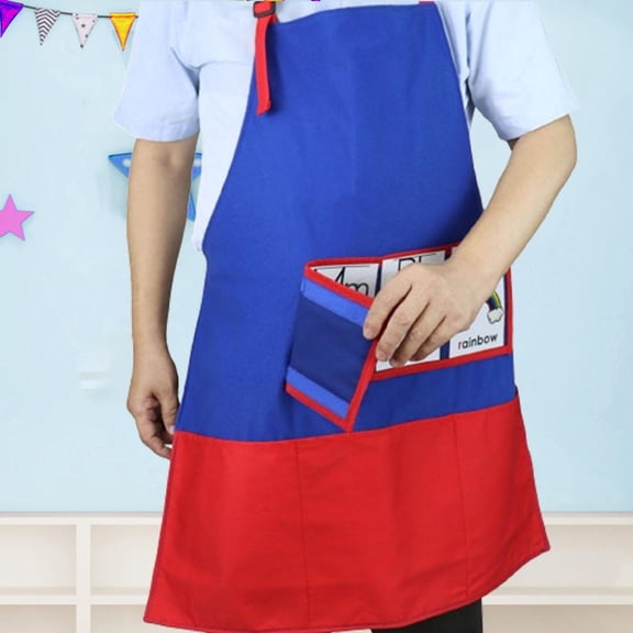 Tongina DIY Storytelling Apron with Pockets Story Teaching Apron for Home Preschool Kids