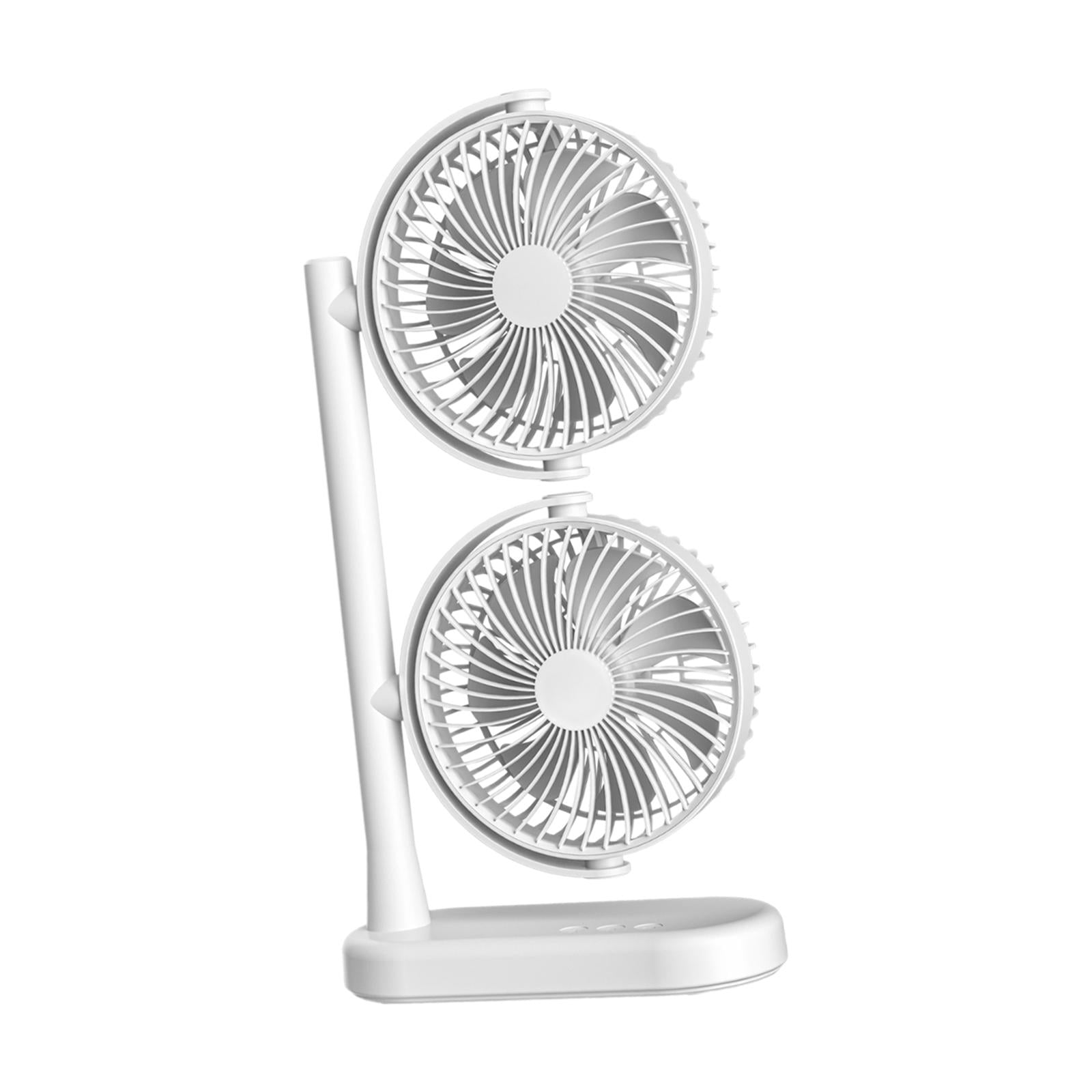 Tongina Desk Fan Double Head Table Fan Quiet Operate Lightweight