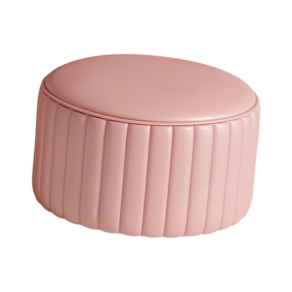 Tongina Foot Rest Stool, Round Footstool, Removable Foot Stool, Sofa Footrest, Stable Sofa Tea Stool, Stool for Entryway pink