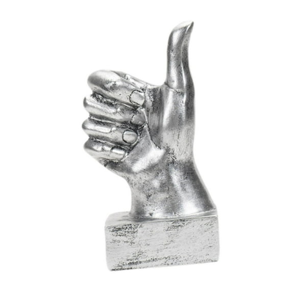 Tongina Funny Finger Gesture Statue Creative Gesture Sculpture Friend Gift Resin Hand Figurine Desk Decoration for Office Desk Indoor , Thumb Up