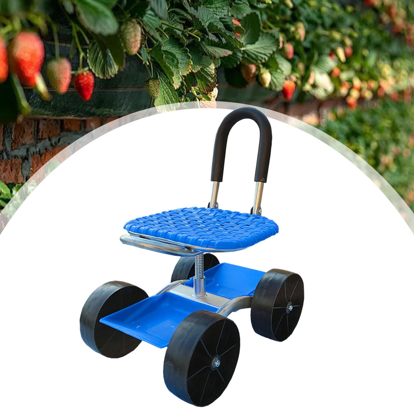 Tongina Garden Chair Gardening Stool Solid Steel Axles Garden Rolling