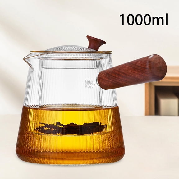 Tongina Glass Teapot with Infuser Stovetop Safe Tea Pot with Lid,Simple Blooming and Loose Leaf Tea Maker,Tea Brewer for Camping Home 1000ml