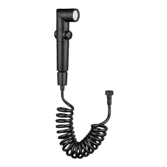 Tongina Handheld Bidet Sprayer, Bathroom Diaper Sprayer, Portable Multiple Uses Bidet Attachment for Dorm Toilet Cleaning Baby Diaper Black Springs Tube