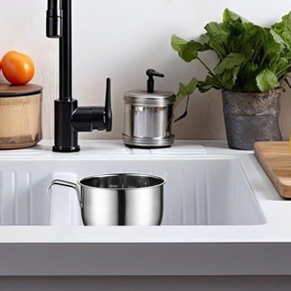Tongina Hanging Sink Strainer Strainer Basket Corner Sink Stainless Steel Round Kitchen Multiple Uses Sturdy Sink Drain Basket
