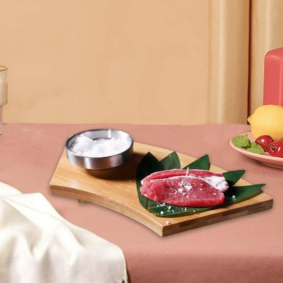 Tongina Isashim Bamboo Cutting Tray Tableware Decorative Traditional Food Platter Serving Tray Small