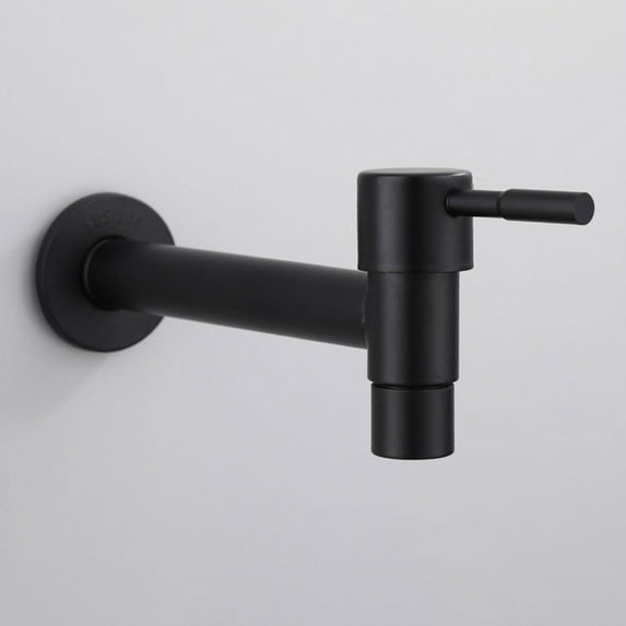 Tongina Kitchen Faucets, Bathroom Shower Mixer Tap Faucet Vintage Anti Cracking Water Faucets Water Taps for Outdoor Bathroom Corner, black and long