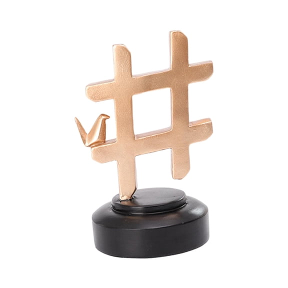 Tongina Music Note Sculpture Figurine Modern Gifts, Table Decoration, Musical Symbol Statue for Souvenirs, Children's Room Livingroom D