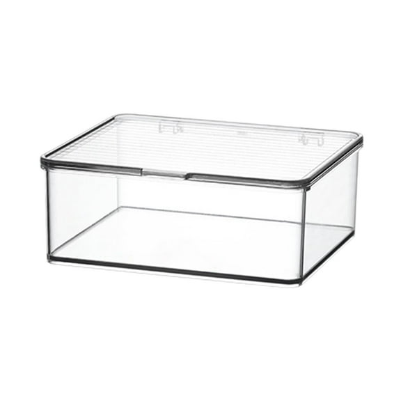 Tongina Organizer Bin Tea Cup Storage Box Storage Bin Decor Dustproof Sundries Box Saver Box for Supplies Gift Dining Room Short S