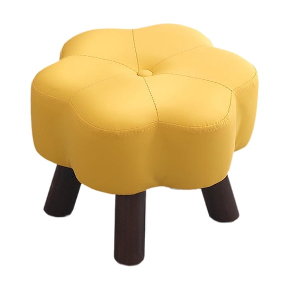 Tongina Ottoman Stool Foot Stool Padded Seat Anti Slip Small Footstool Foot Rest for Entryway Apartment Bedroom Bedside Dressing Room yellow