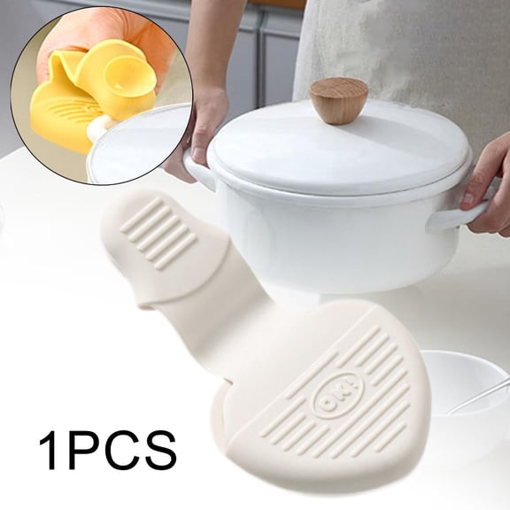 Tongina Oven Glove Portable Anti Slip Easy to to Storage Kitchen Mitten Tool for Oven Cooking Hot Plates and Pans Barbecue , White