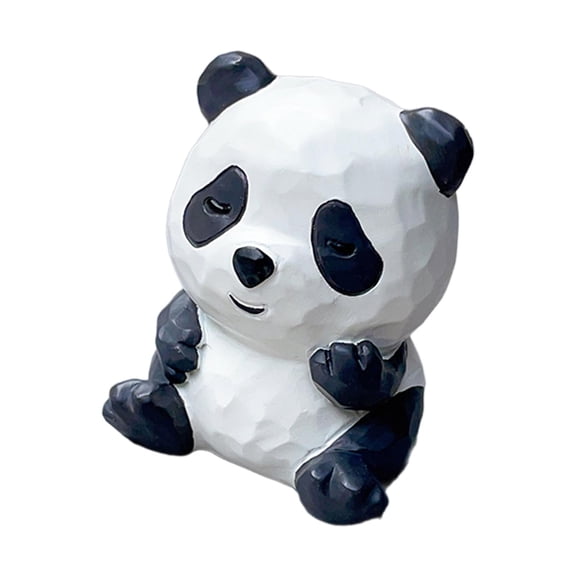 Tongina Panda Figurine Car Dashboard Ornament Cute Car Interior Decoration Panda Statue Sculpture for Home Car Office Bedroom Bedside D