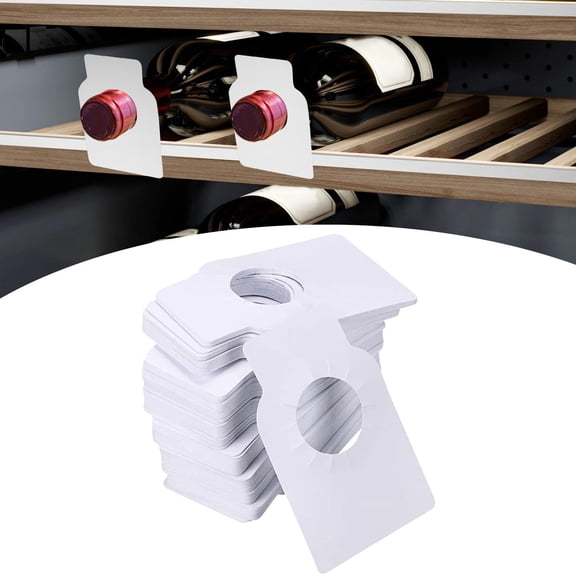 Tongina Rack Label Bottle Tag Decorative Lightweight Storage Racks Label,Hanging Tag for Shelf Home Use Office Tabletop Cup White