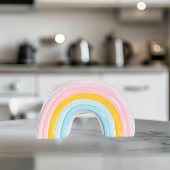 Tongina Rainbow Money Bank Rainbow Piggy Bank Gift Pottery Storage Bottle Desktop Ornament for Girls Money Saving Box Money Saving Jar
