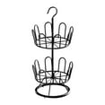 thumbnail image 1 of Tongina Revolving Shoe Rack Round Shoe Organizer Rack Modern Shoes Drying Standing Circular Shoe Rack Shoe Tree Rack for Laundry Room Black 2 Tiers, 1 of 8