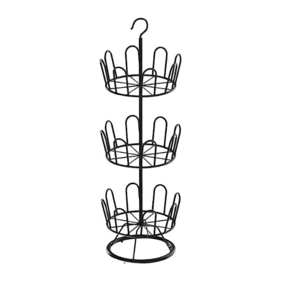 Tongina Revolving Shoe Rack Round Shoe Organizer Rack Modern Shoes Drying Standing Circular Shoe Rack Shoe Tree Rack for Laundry Room Black 3 Tiers