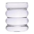 thumbnail image 1 of Tongina Ribbed Glass Cup, Wavy Glasses, Tableware, Beer Glasses, Iced Coffee Glasses for Milk, Mixed Drinks, Iced Coffee, Juice, 1 of 7