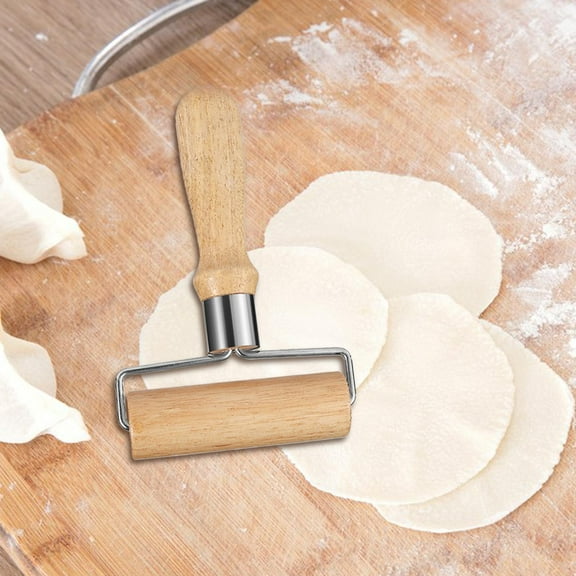 Tongina Small Rolling Pin Kitchen Tool T Shape Wooden Manual Roller Pizza Rolling Pin for Home Baking Cooking Dumplings Medium