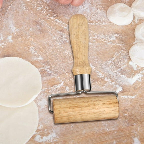 Tongina Small Rolling Pin Kitchen Tool T Shape Wooden Manual Rolling Pin for Home Baking Cooking Dumplings Large