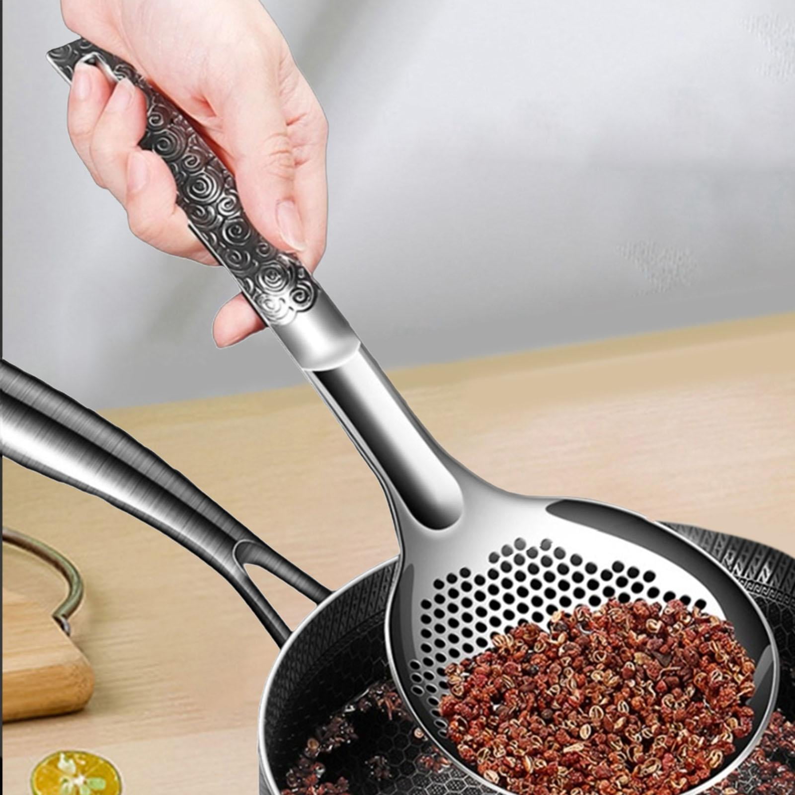 Tongina Stainless Steel Skimmer Slotted Spoon Kitchen Strainer Ladle ...