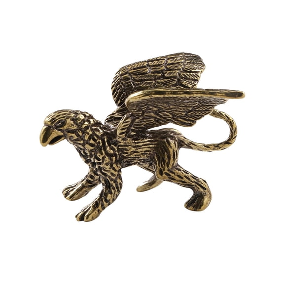 Tongina Staute Figurine Office Decor Collection Crafts Medieval 4.9cmx3.7cm Brass Legendary Beast Sculpture