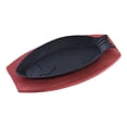 thumbnail image 1 of Tongina Steak Fry Plate BBQ Grilling Pan Shaped Baking Tools Cast Iron Fajita Pan Steak Serving Plate for Home Stovetops Cooking B, 1 of 8