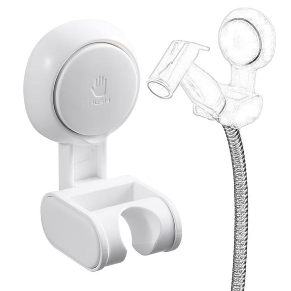 Tongina Suction Cup Shower Head Bracket Shower Head Holder Flexible Universal Handheld Shower Head Base Wall Mount for Hotel Restroom