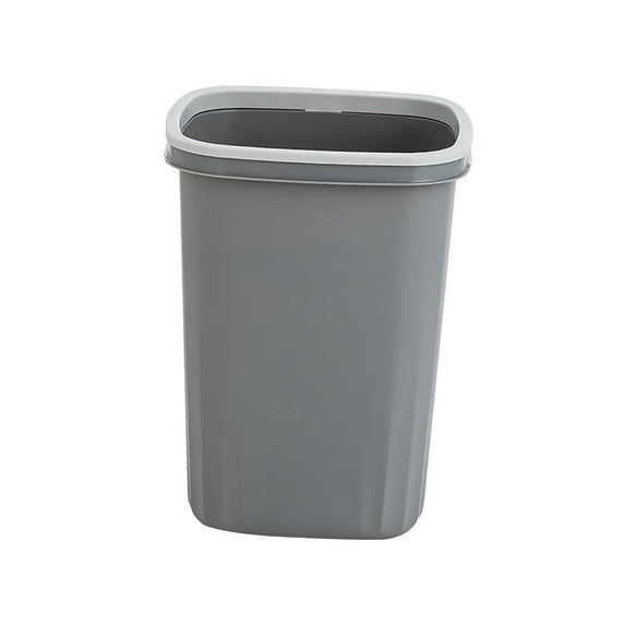 Tongina Trash Can Garbage Container Can without Lid Rectangular Rubbish Bin Open Top Wastebasket for Home Office Living Room Bathroom Gray