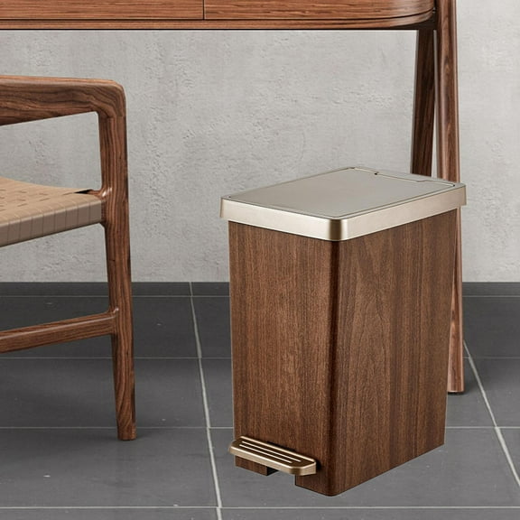 Tongina Trash Can Garbage Recycling Bin Creative Rustic Large Capacity Rubbish Container Waste Basket for Garden Restroom Living Room L