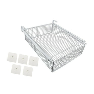 Tongina under Cabinet Shelf, Hanging Pullout Drawer Basket, Slide Out Pantry Shelf, Space Saving Socks under Table Drawer for Cabinet white