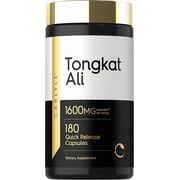 Tongkat Ali 1600mg | 180 Capsules | Non-GMO and Gluten Free Supplement | By Carlyle