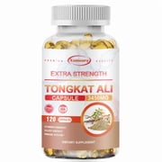 Tongkat Ali Capsules - Energy, Increased Muscle Mass, Improved Athletic Performance, and Improved Blood Circulation - 120 Count