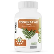 Tongkat Ali Capsules at 2001 Extract Eurycoma Longifolia Root - 1200mg per Serving - 60 Capsules