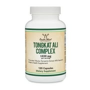 Tongkat Ali Extract 200 to 1 (Longjack) Eurycoma Longifolia, 1020mg per Serving, 120 Capsules - Natural Testosterone Supplement and Libido Booster, with 20mg Tribulus Terrestris by Double Wood